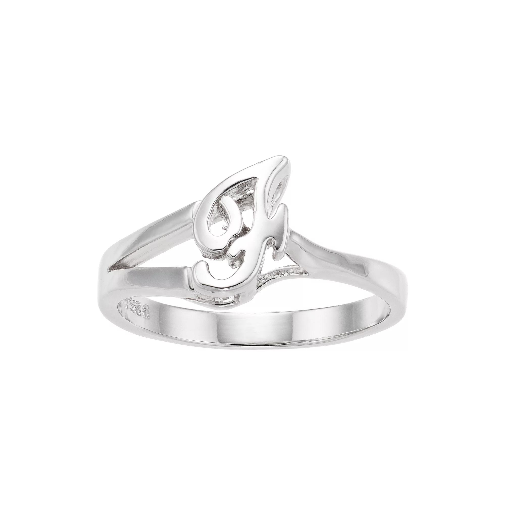 Traditions Jewelry Company Sterling Silver Initial Ring, Womens Product Image
