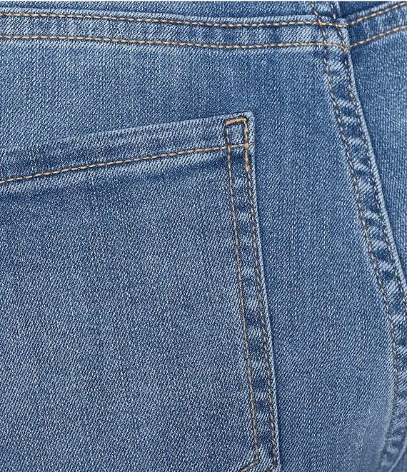 Code Bleu Petite Size Chelsea High Rise Straight Capri Jeans Product Image