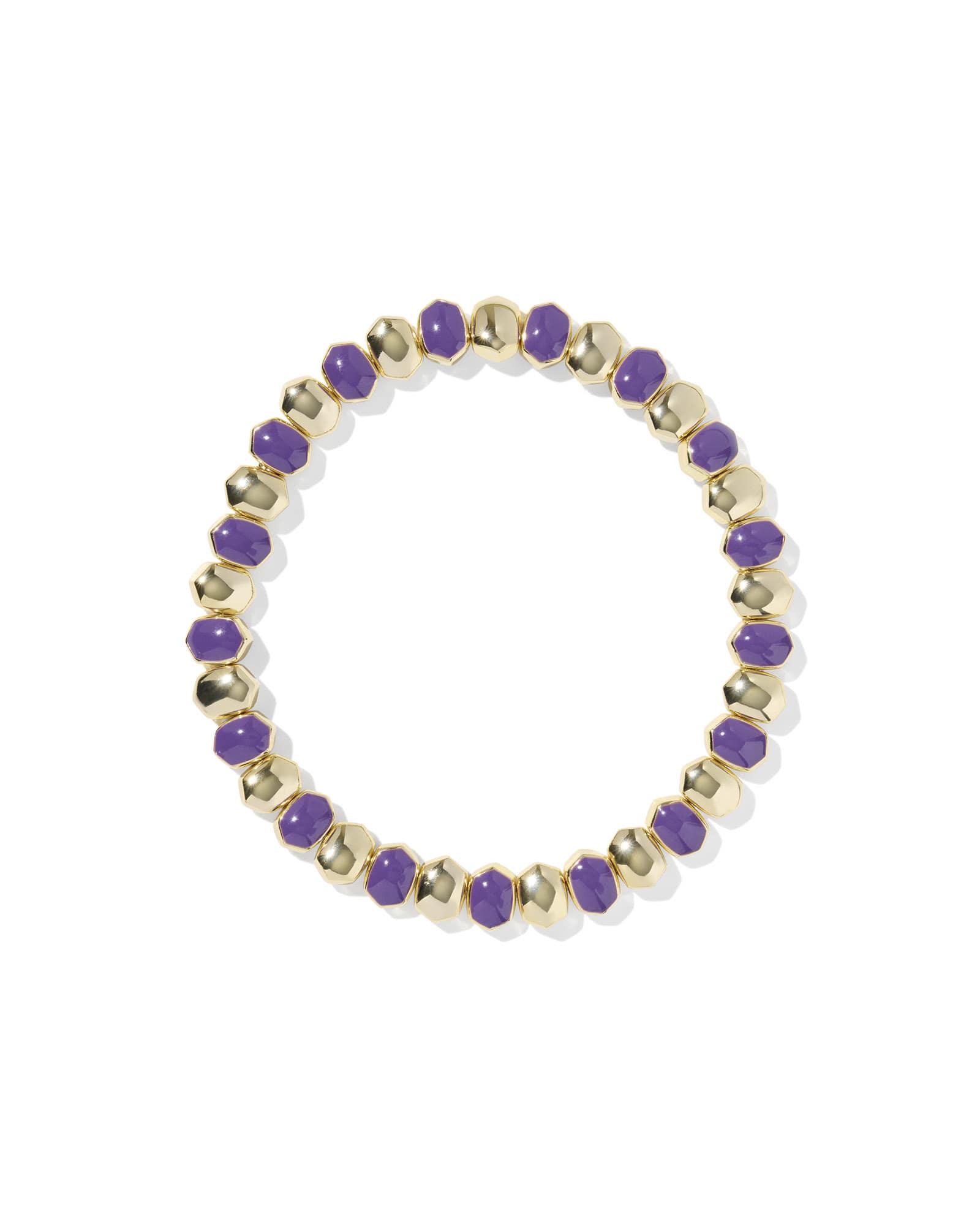 Daphne Enamel Gold Stretch Bracelet Product Image