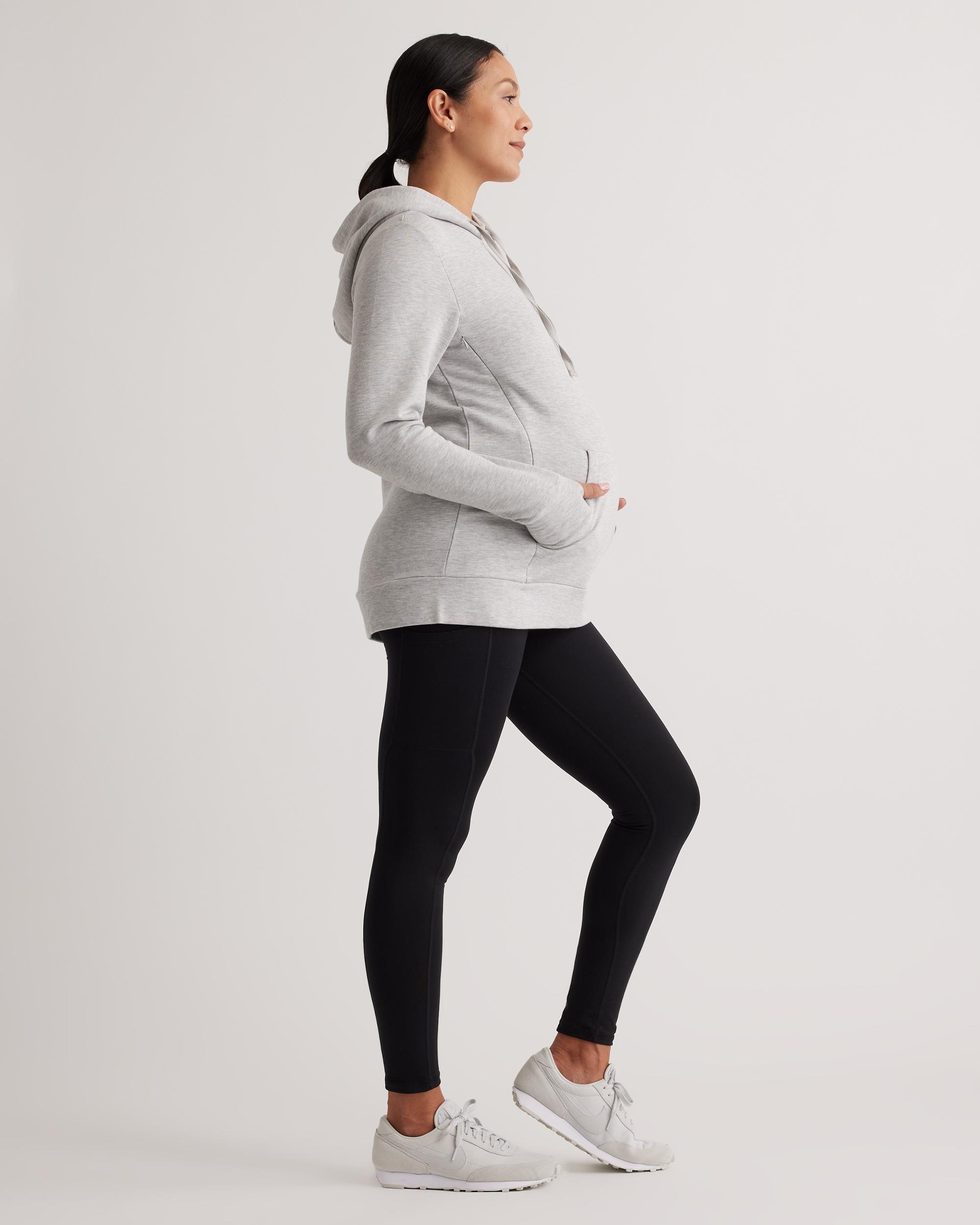Quince | Women's SuperSoft Fleece Maternity & Nursing Hoodie Lenzing Modal Product Image
