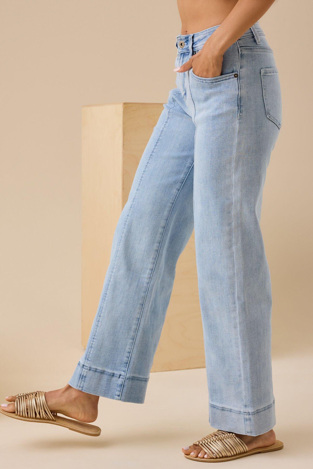 Henley Cropped Jeans Product Image