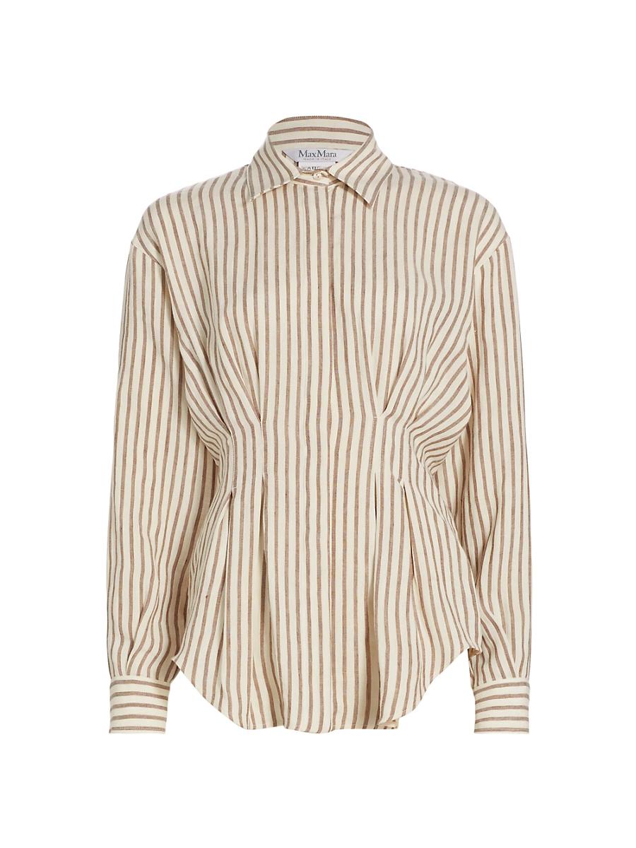 Womens Eritrea Striped Linen Shirt Product Image