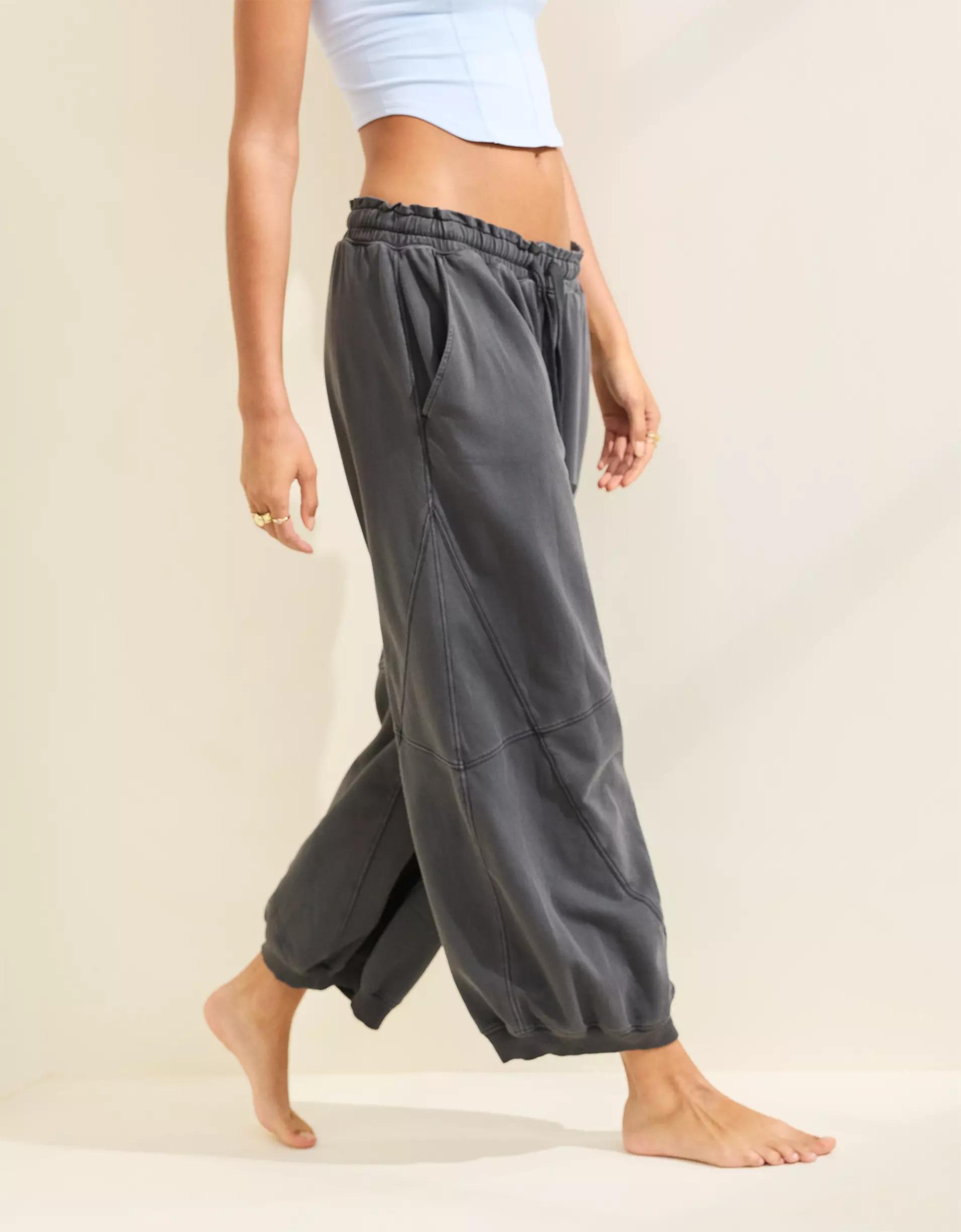 Aerie Baggy Barrel Leg Fleece Pant Product Image