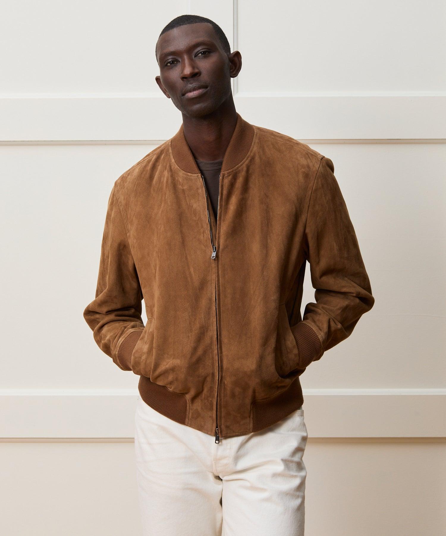 Italian Suede Aviator Jacket Product Image