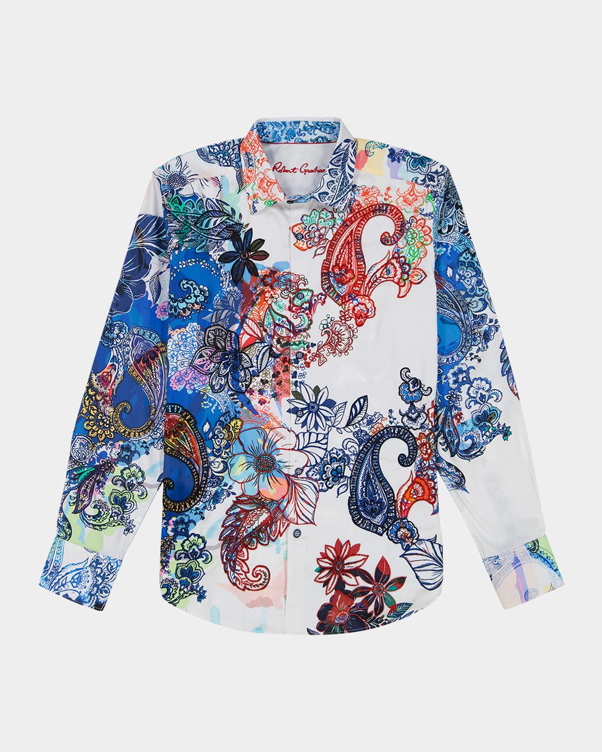 Men's Branca Cotton Paisley Sport Shirt Product Image