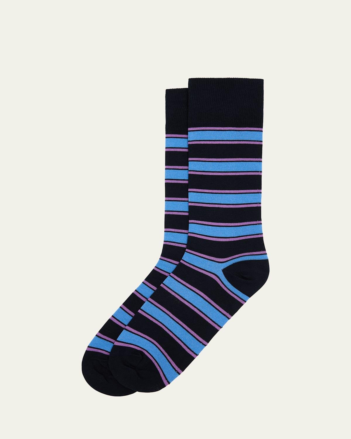 Mens Madison Stripe Crew Socks Product Image