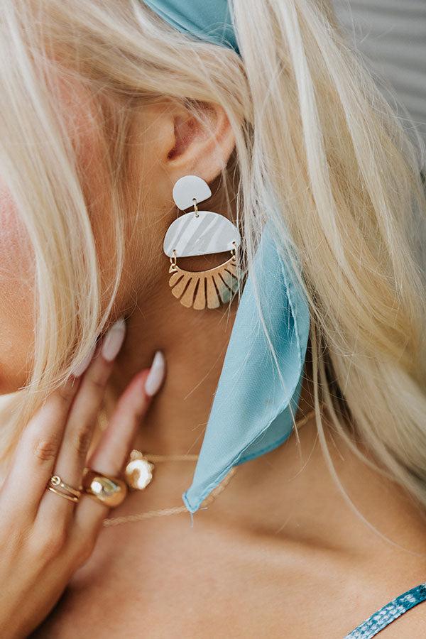 Simply Serene Earrings In Grey Product Image