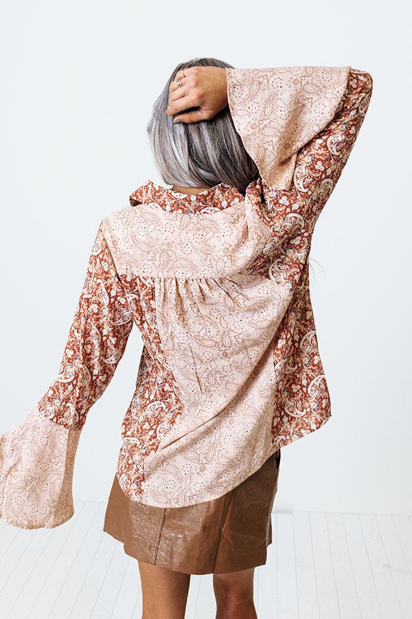 Listening To Records Paisley Shift Top Product Image