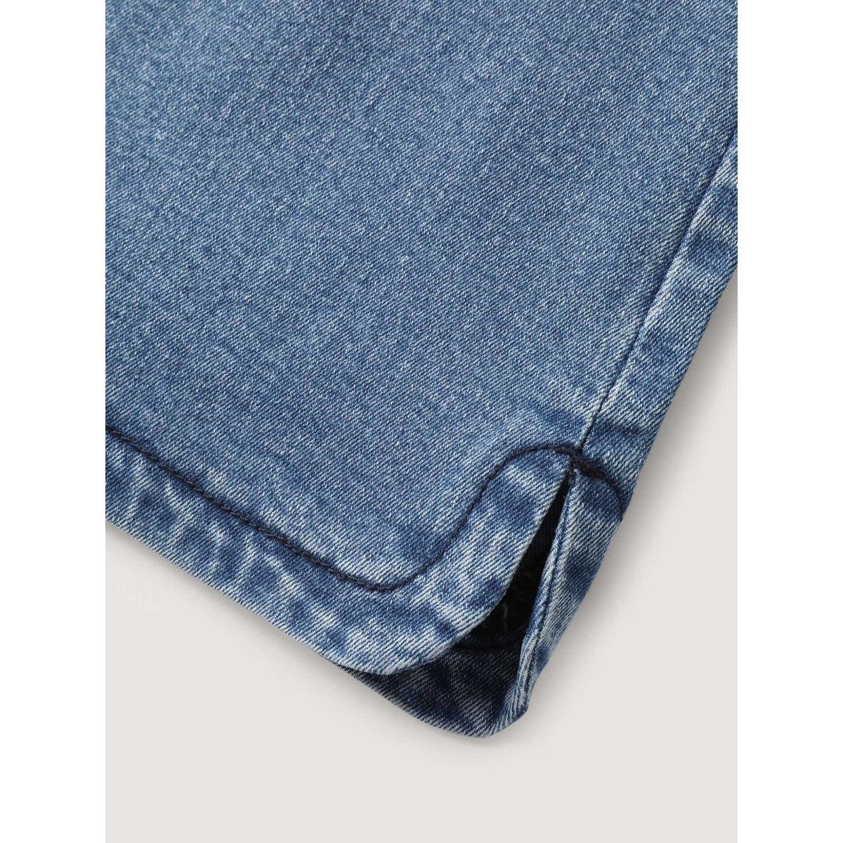 Plus Size Stretch Butt-Lifting Flare Jeans Women Denimblue Timeless High stretch Slanted pocket Jeans BloomChic 22/3X Product Image