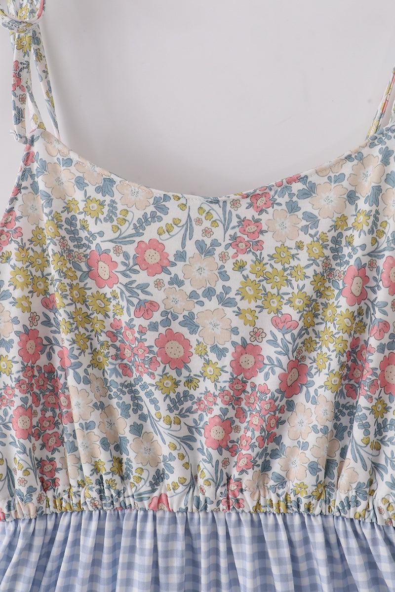 Bow applique print mom&me dress Product Image