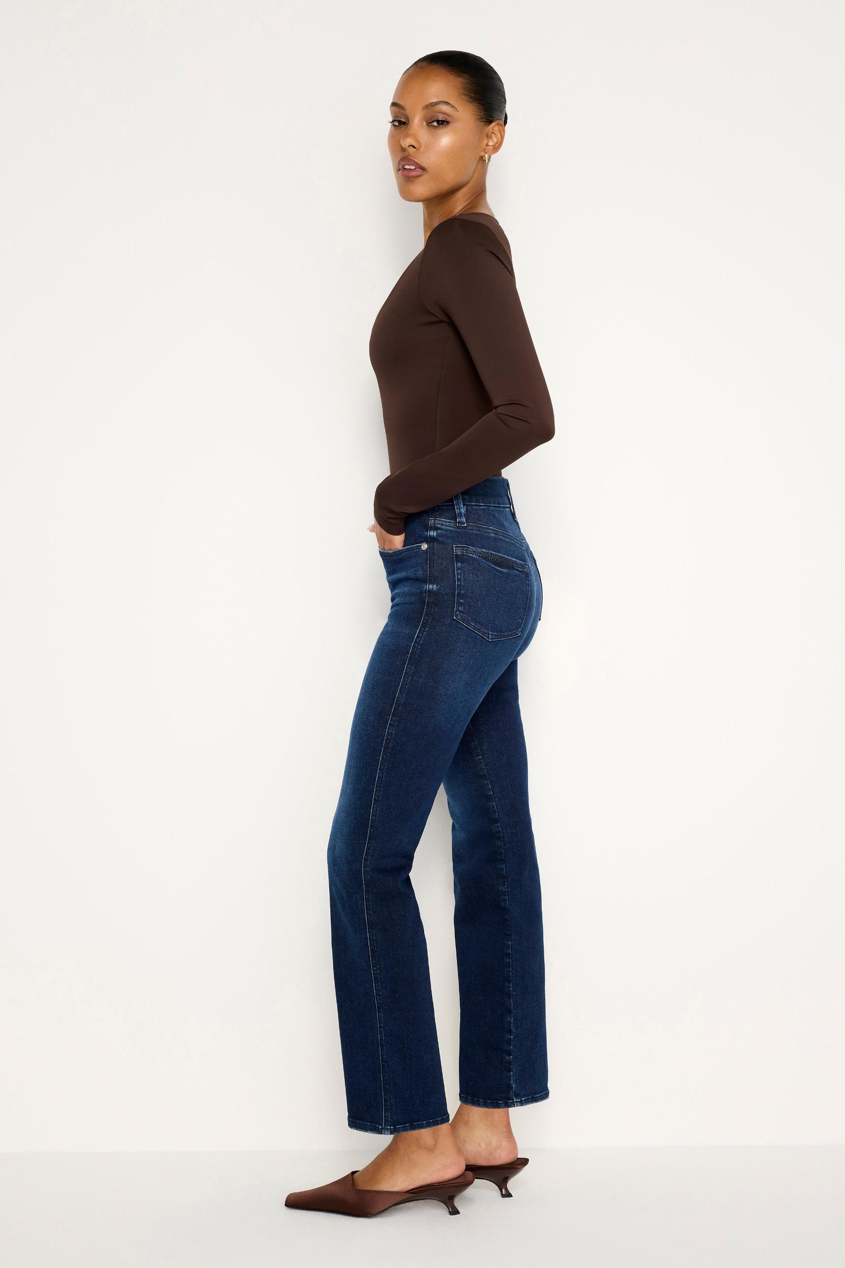 ALWAYS FITS GOOD CURVE STRAIGHT JEANS | INDIGO707 Product Image