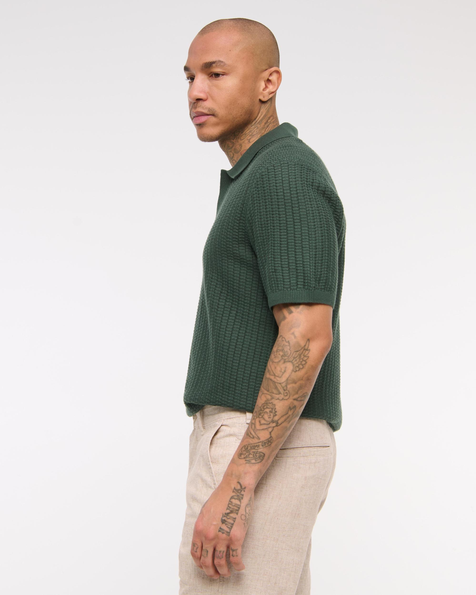 Classic Stitch Johnny Collar Sweater Polo Product Image