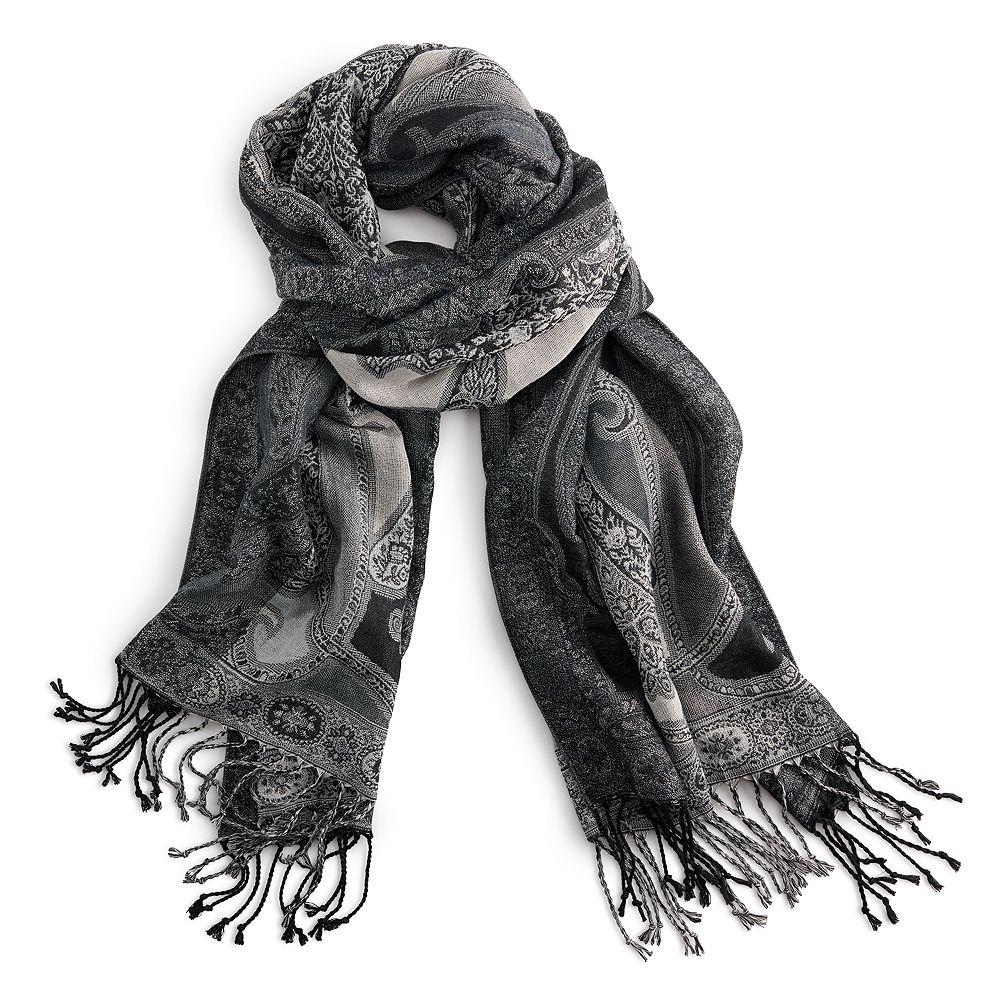 Women's Nine West Allover Paisley Print Wrap, Brown Product Image