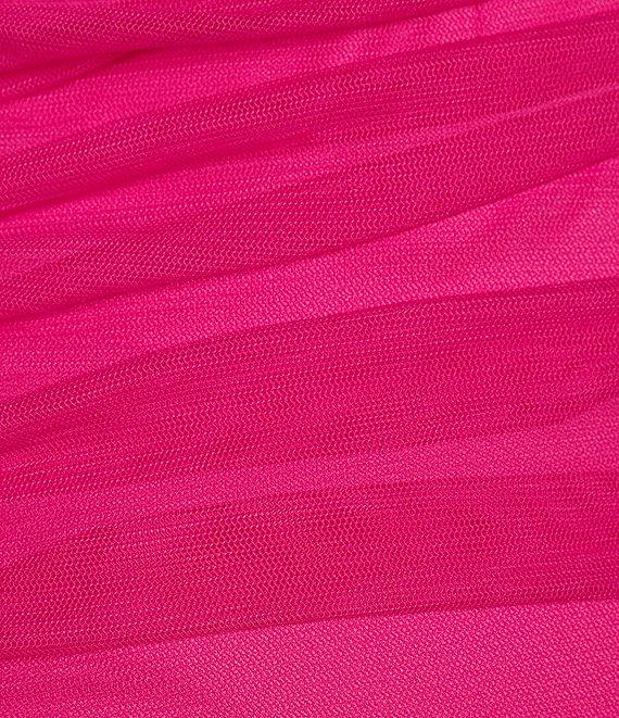 Blondie Nites Strapless Mesh Shire Sheath Dress Product Image