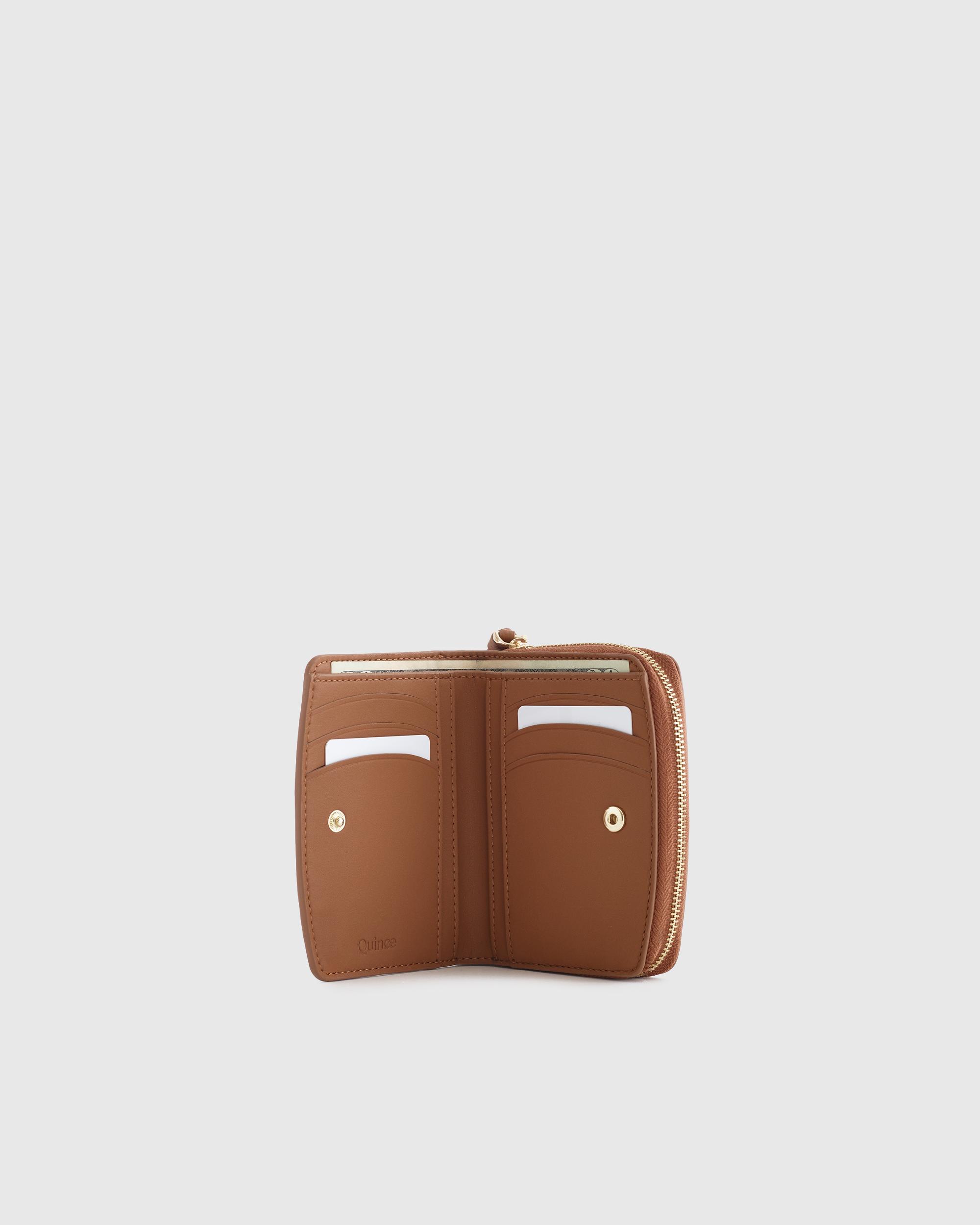 Quince | Women's Italian Pebbled Leather Compact Wallet Italian Leather Product Image