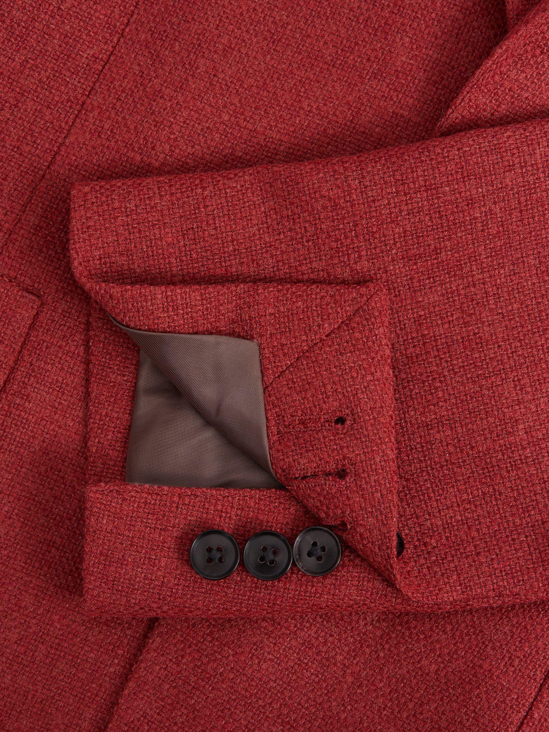 Single-Breasted Wool Blend Blazer Slim Fit in Rust Red Product Image