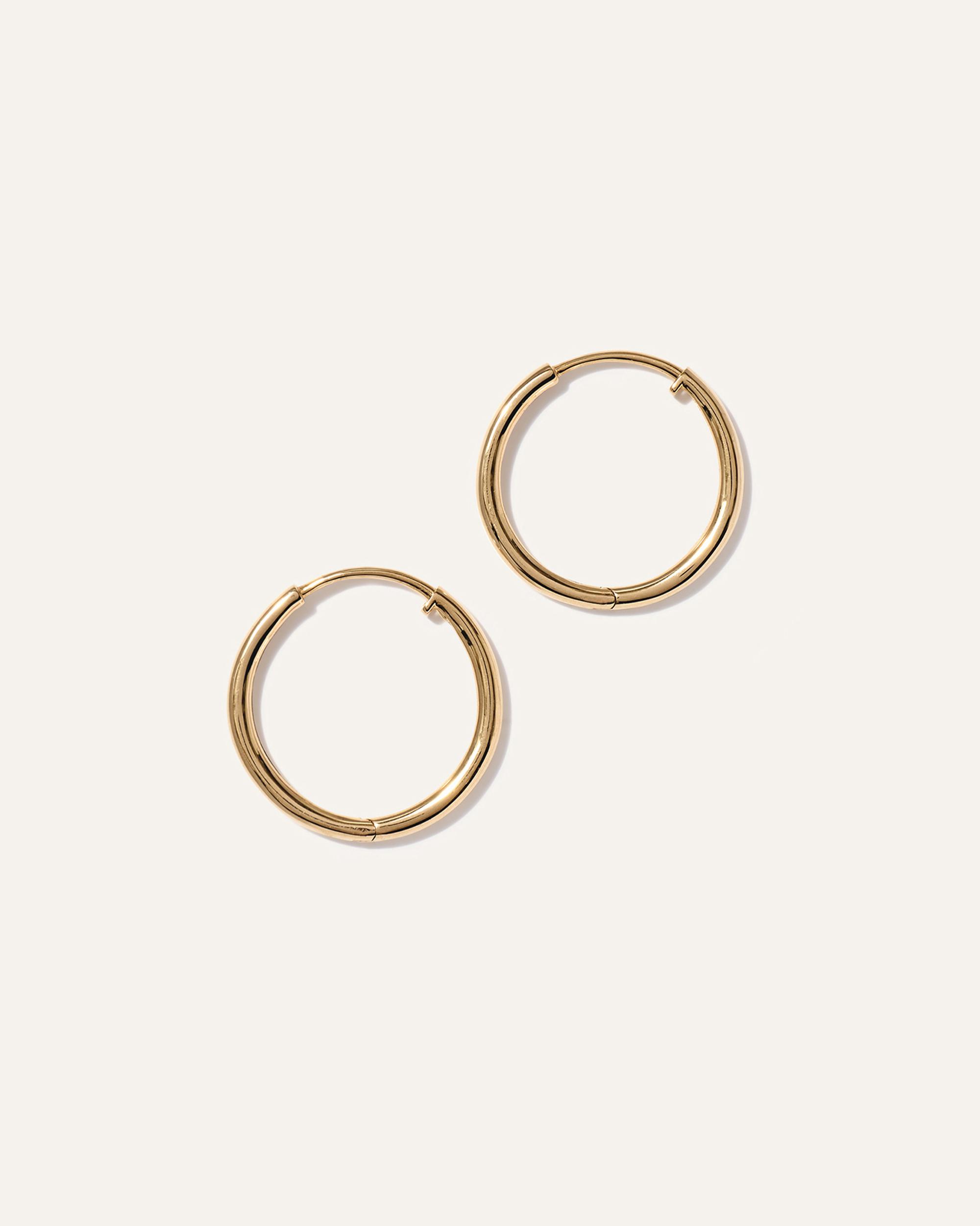 Quince | Women's 14K Gold Classic Hoop Earrings Product Image