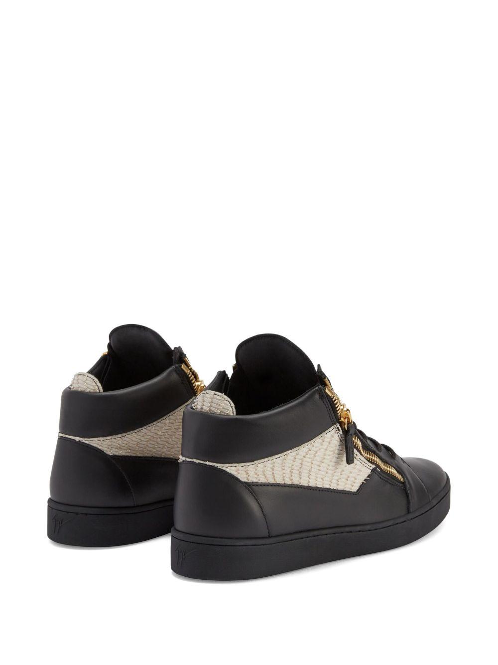 Kriss zip-fastening leather sneakers Product Image