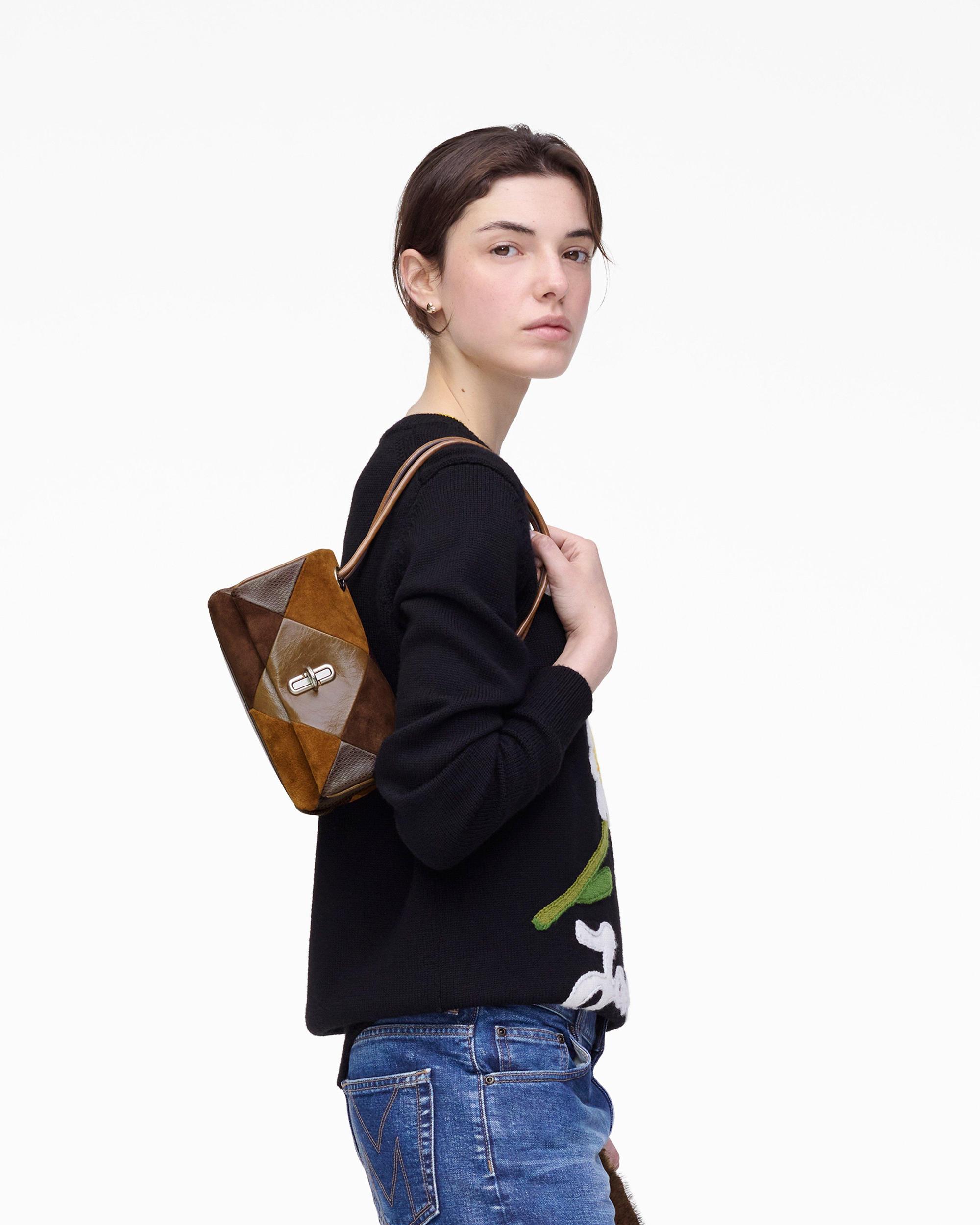 The Suede Patchwork Mini Dual Shoulder Bag Product Image