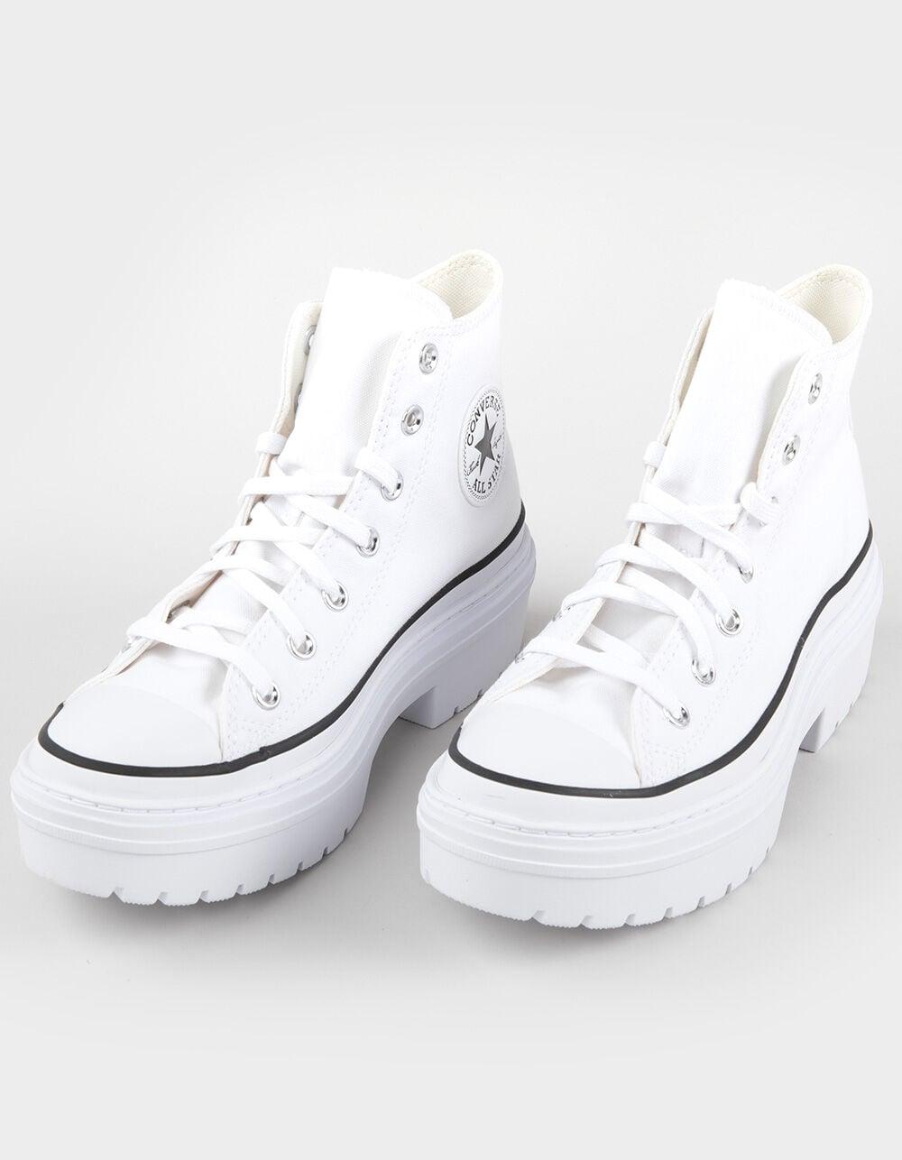CONVERSE Chuck Taylor All Star Lugged Heel Womens High Top Platform Shoes - WHITE Product Image