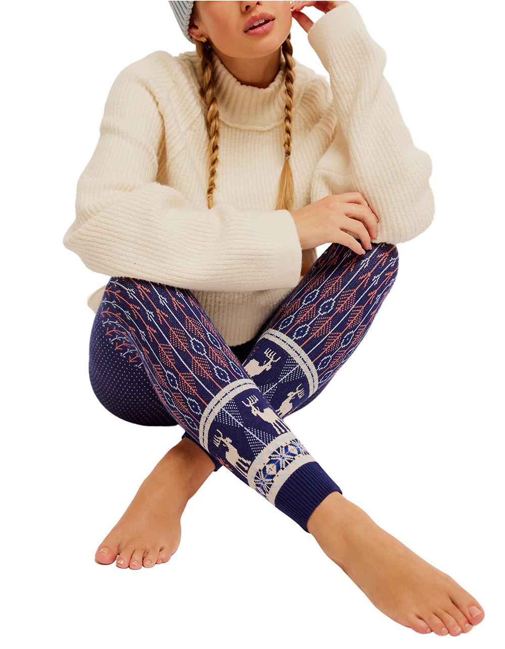 FREE PEOPLE Falala Womens Leggings - NAVY Product Image