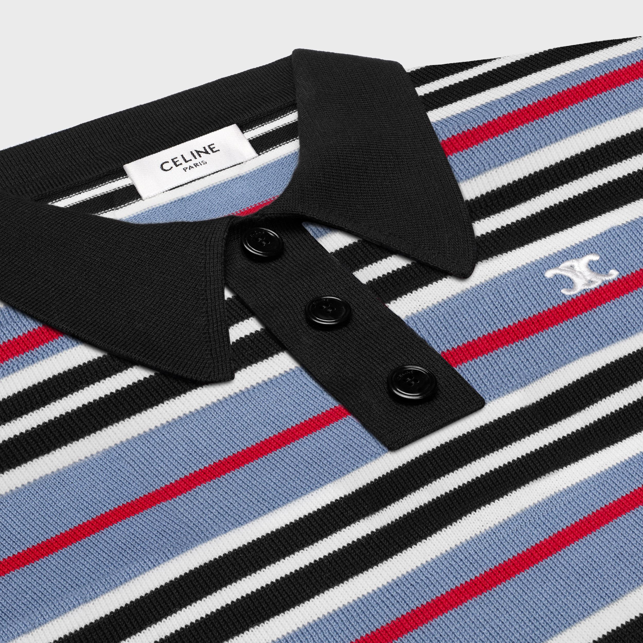 cropped polo IN striped cotton Product Image