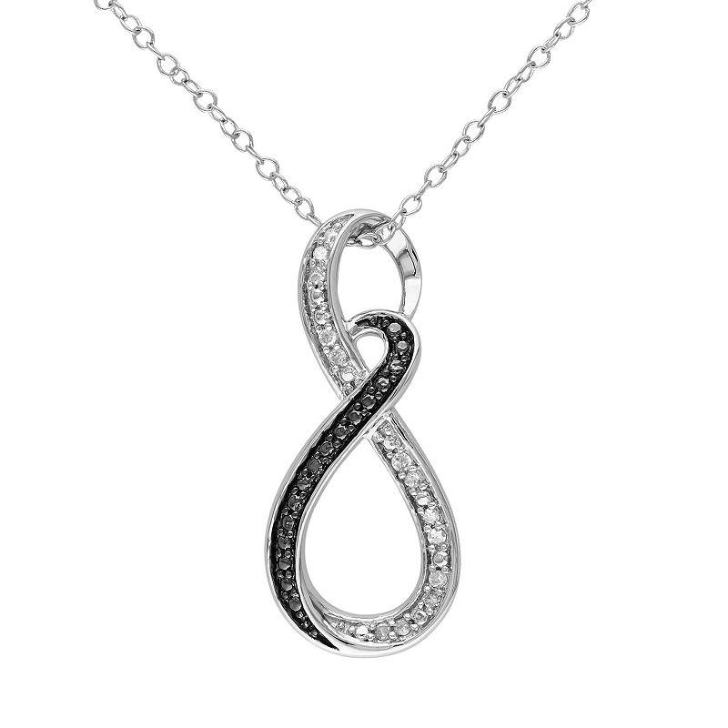 Stella Grace Diamond Accent Two Tone Sterling Silver Infinity Pendant Necklace, Women's, Size: 18", Multicolor Product Image