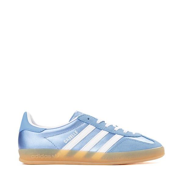 Womens adidas Gazelle Indoor Athletic Shoe - Metallic Blue / White / Gum Product Image
