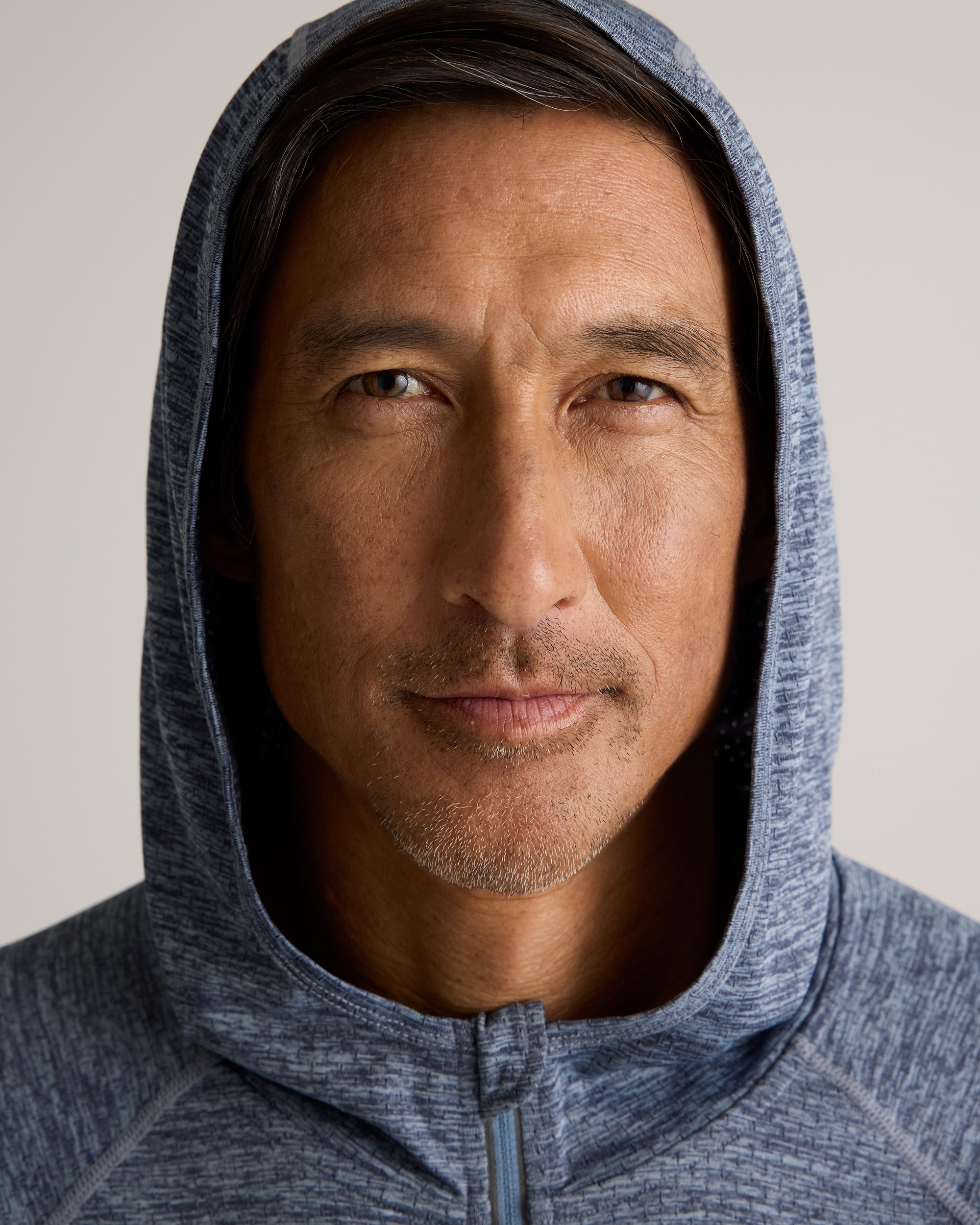 Quince | Men's Mesh Performance Training Quarter Zip Hoodie Recycled Polyester Product Image