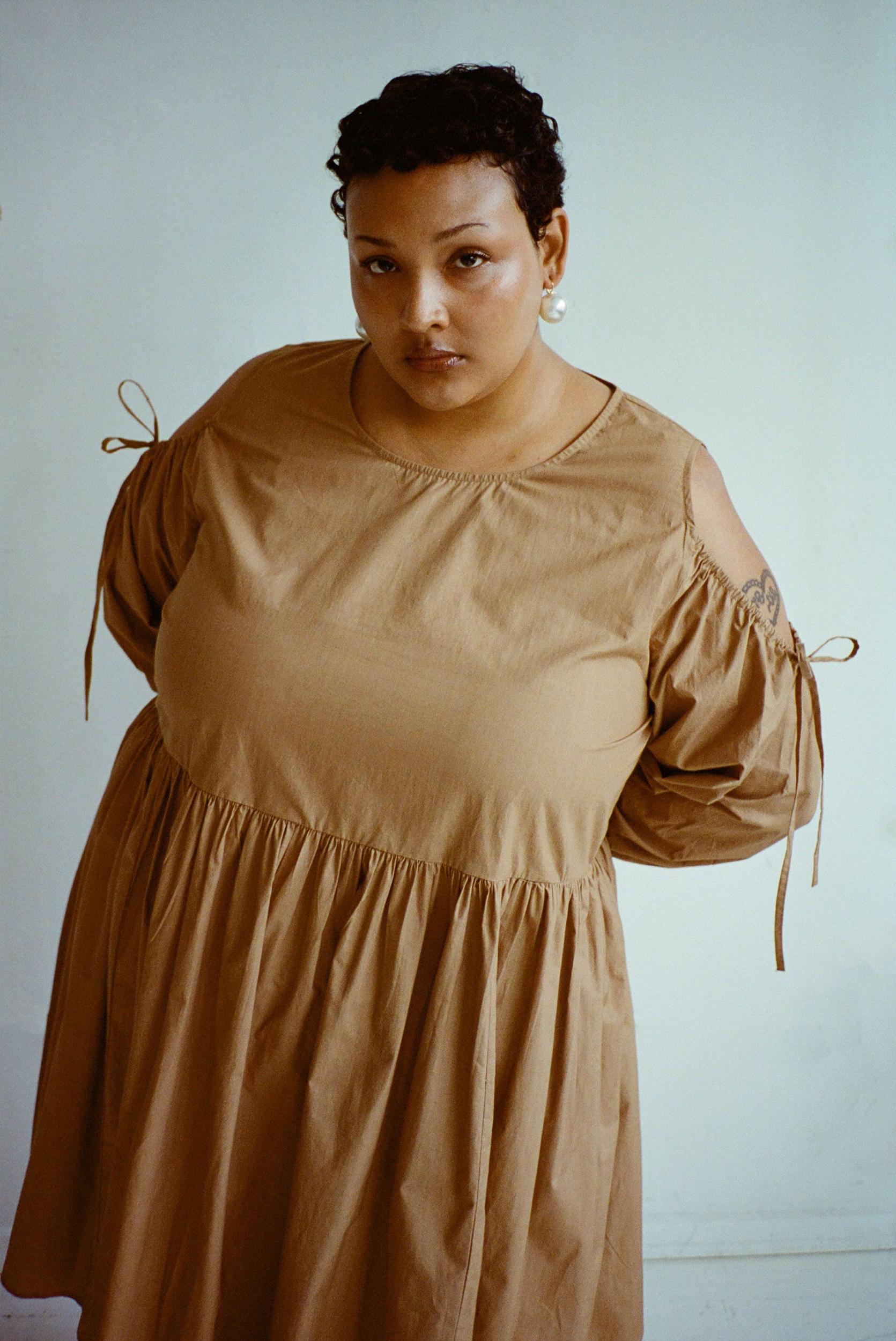 Amber Dress - Iced Coffee Product Image