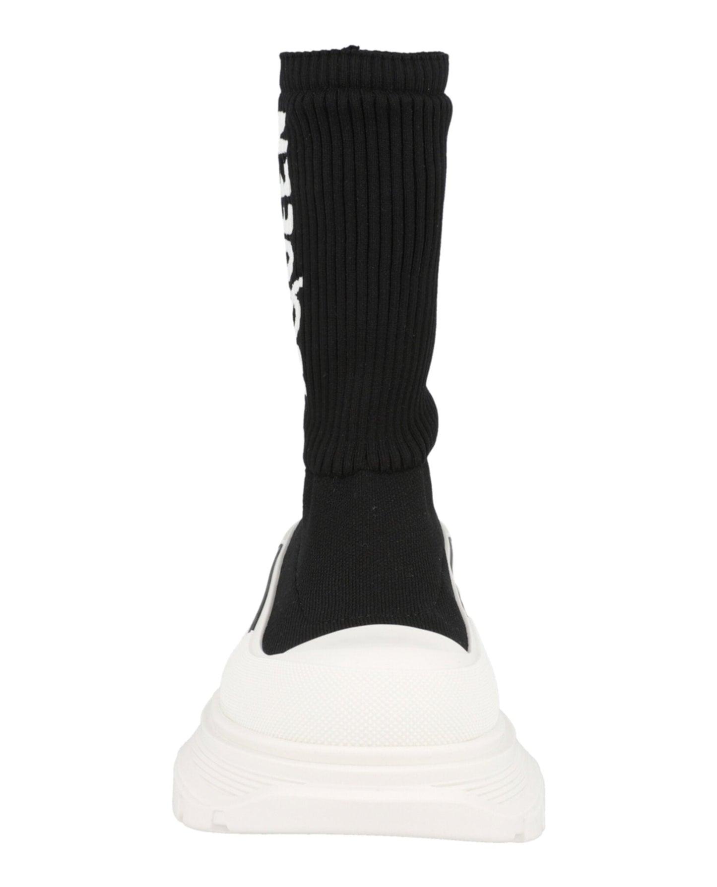 Alexander McQueen Women's Ribbed Tread Slick Boots Product Image