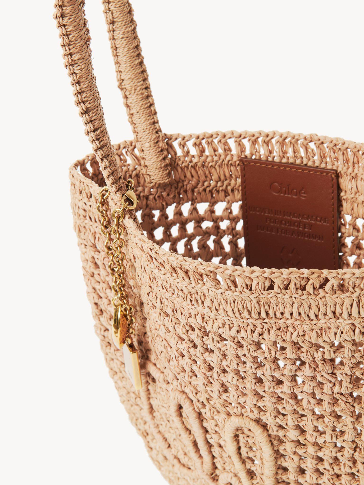 Small Summer Banana tote bag in raffia Product Image