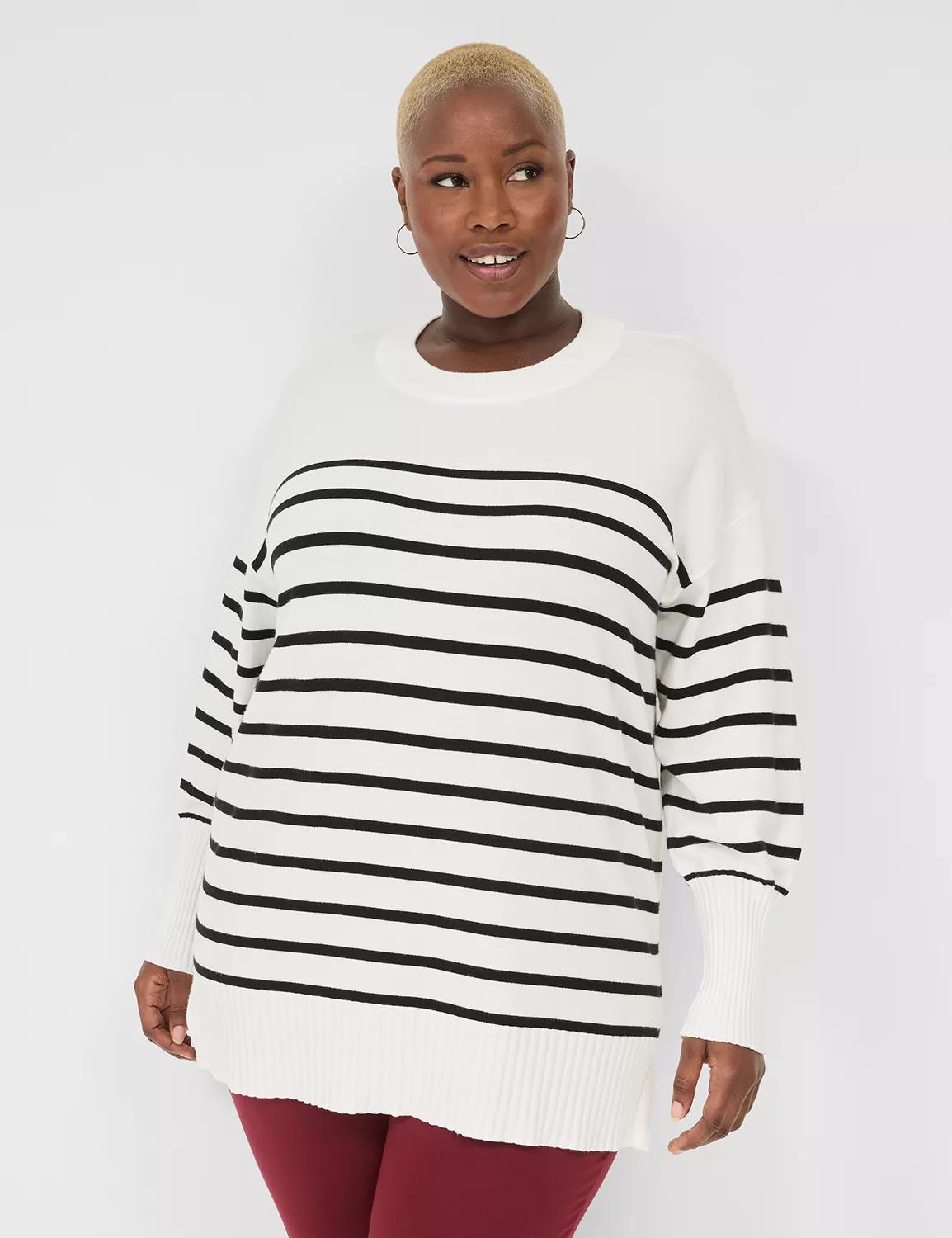 Striped Crew-Neck Sweater Product Image