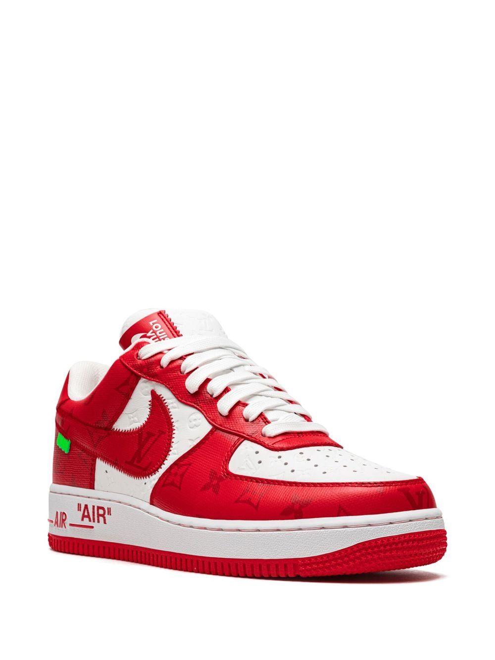 x Louis Vuitton Air Force 1 Low "Virgil Abloh - White/Red" sneakers Product Image