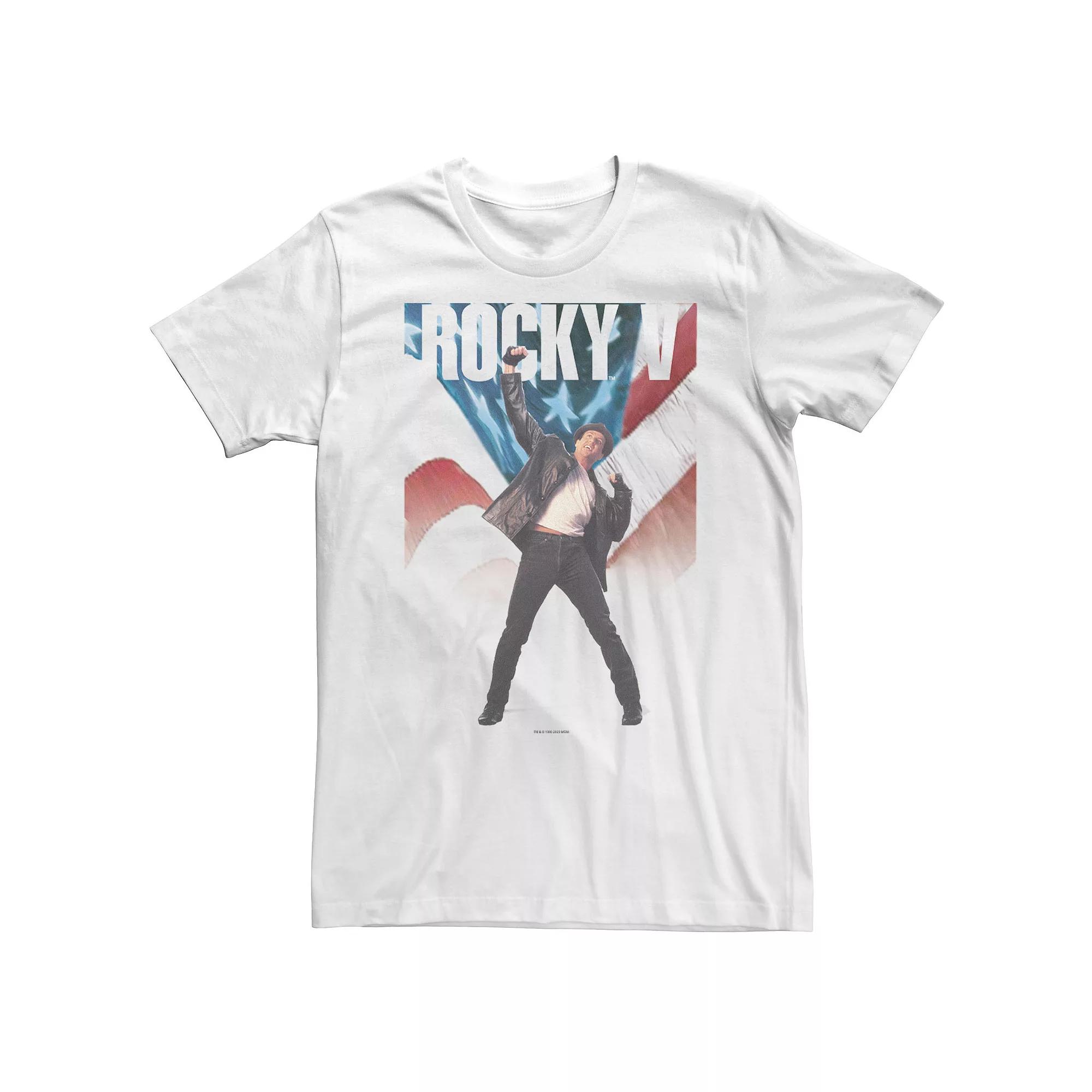 Big & Tall Rocky V American Flag Fade Tee, Men's,  Product Image