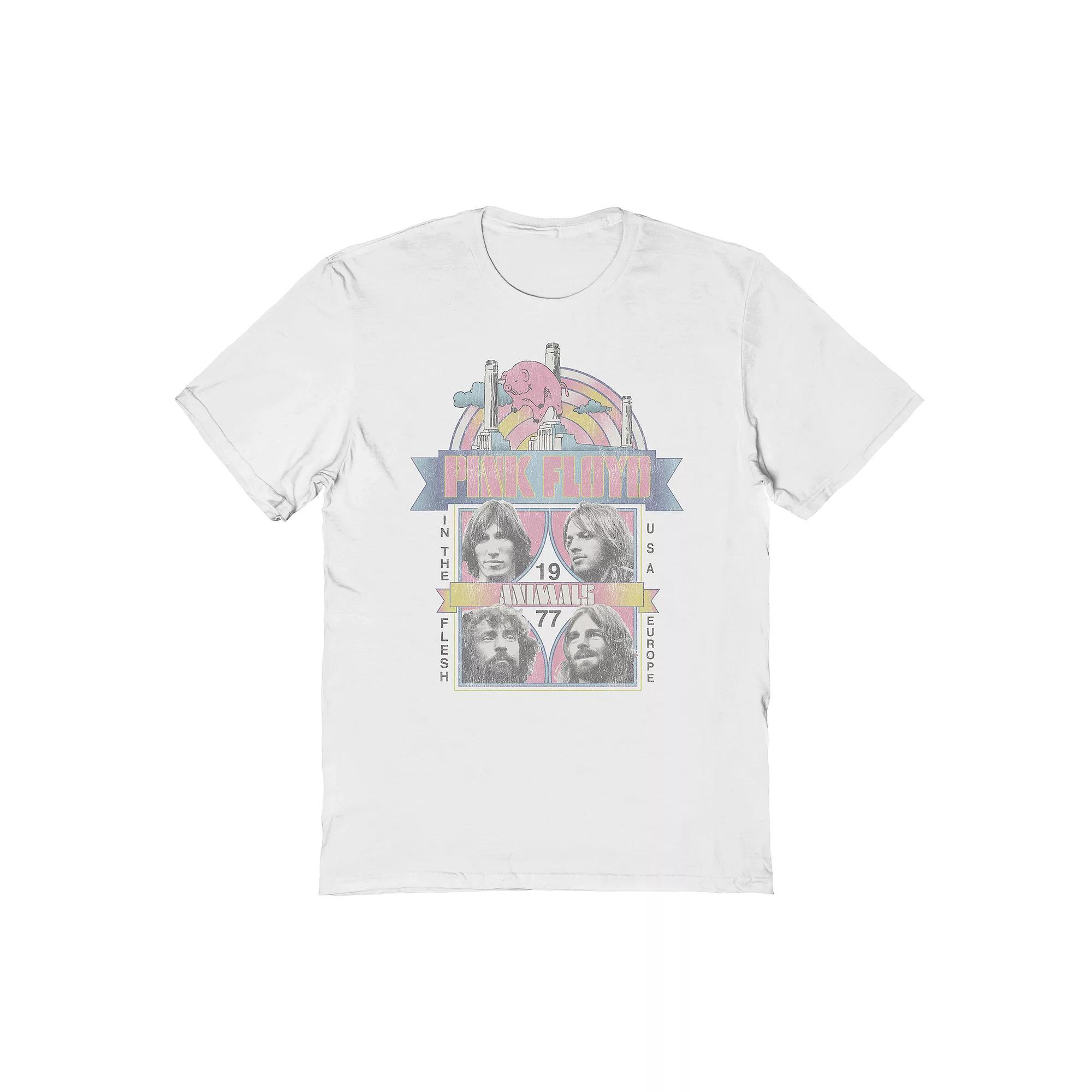 Men's Pink Floyd Animals Graphic Tee, Size: Medium, White Product Image