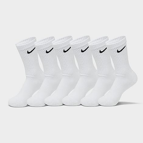 Nike Mens Everyday Cushioned Training Crew Socks (6 Pairs) | SX7666-100 Product Image