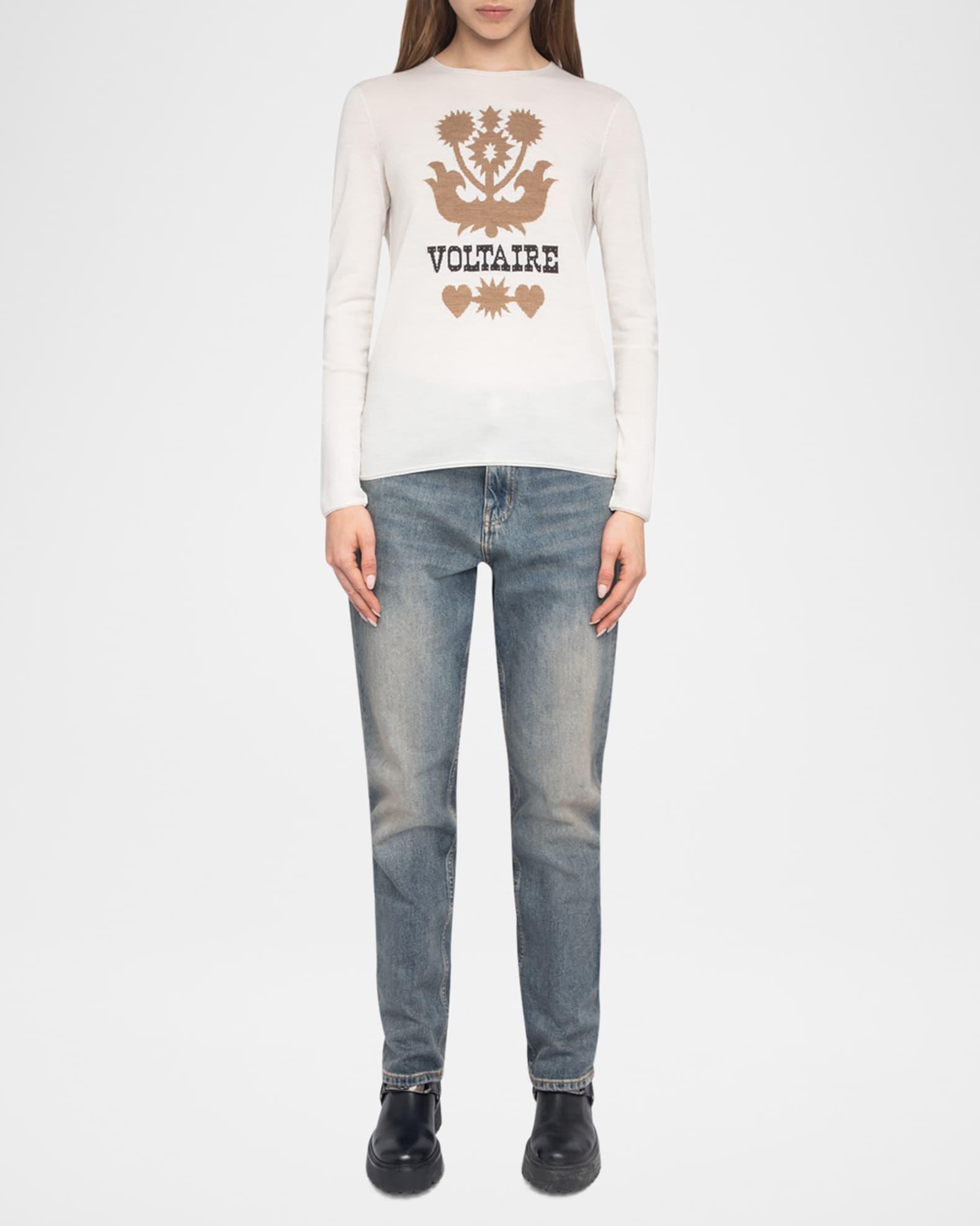 Teissa Intarsia-Knit Merino Wool Sweater Product Image