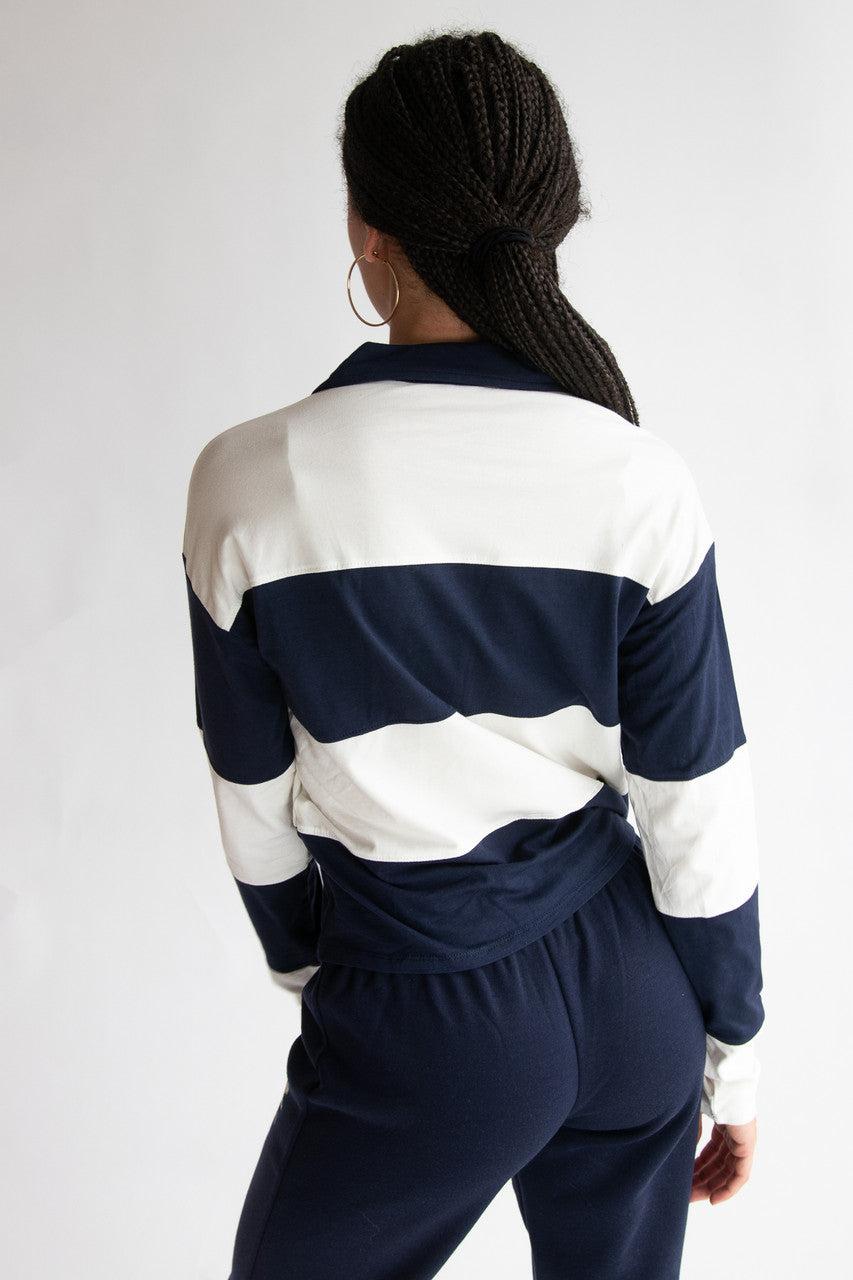 Long Sleeve Rugby Polo Tee Product Image