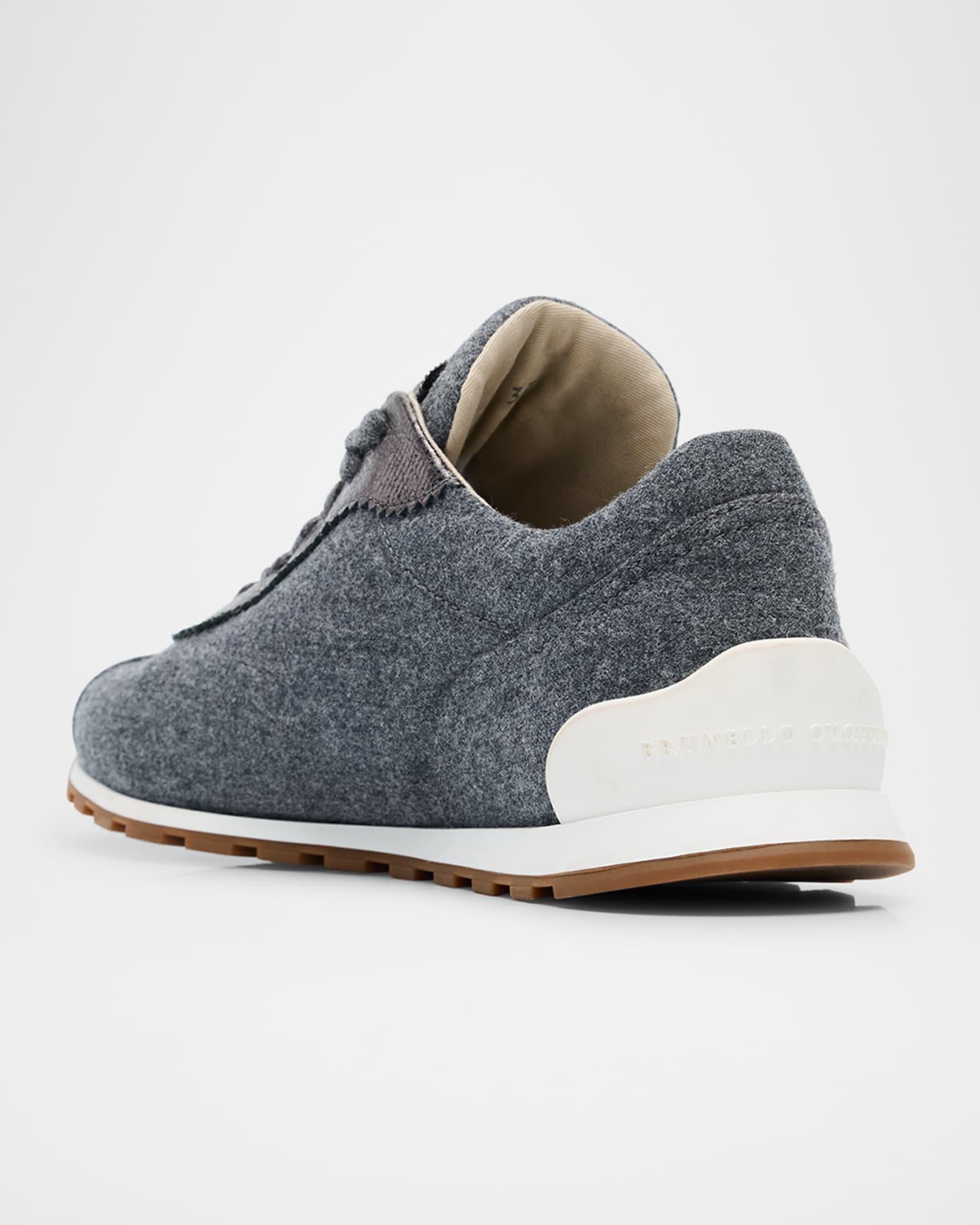 Suede Knit Slip-On Sneakers  Product Image