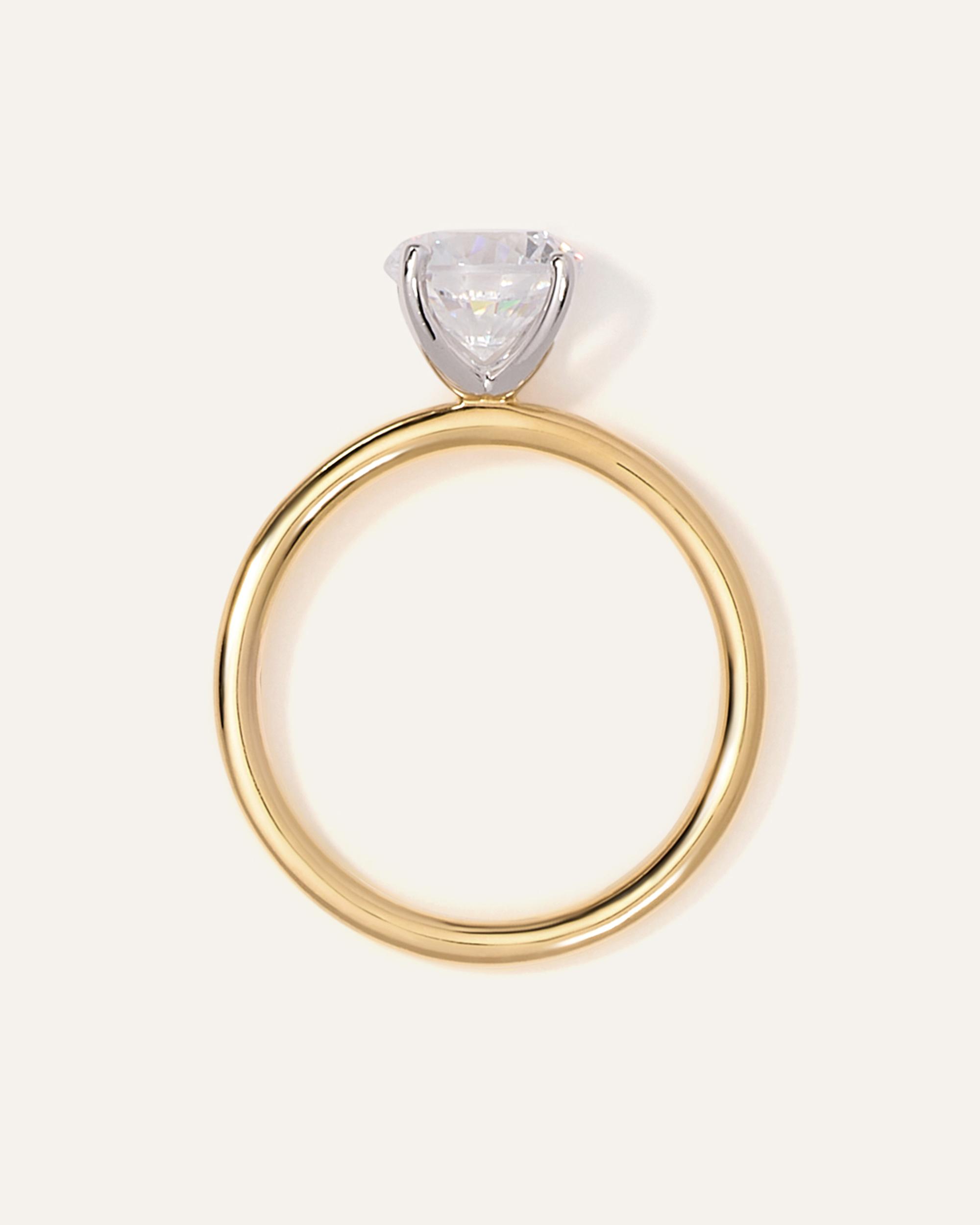 Quince | Women's Lab Grown Diamond Round Comfort Fit Engagement Ring Product Image