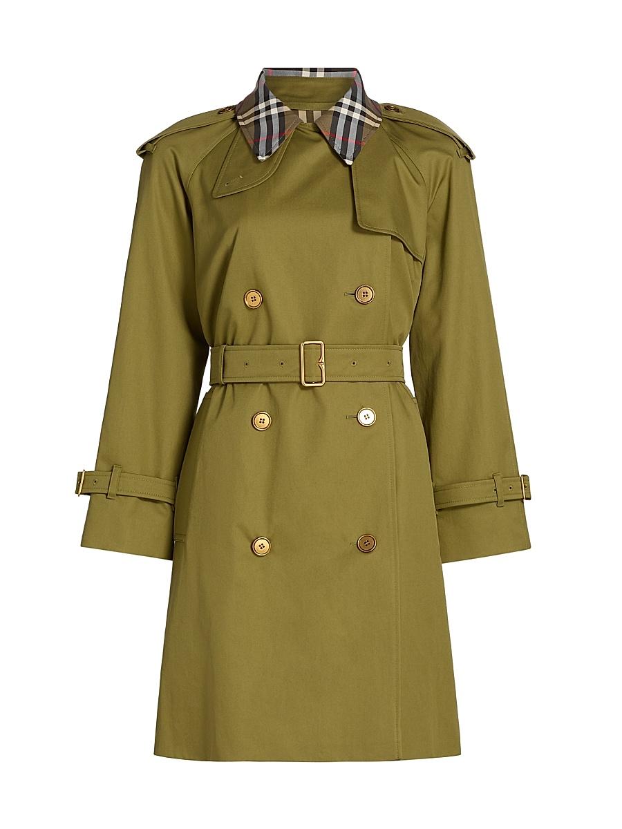 Womens Castleford Check Trench Coat Product Image