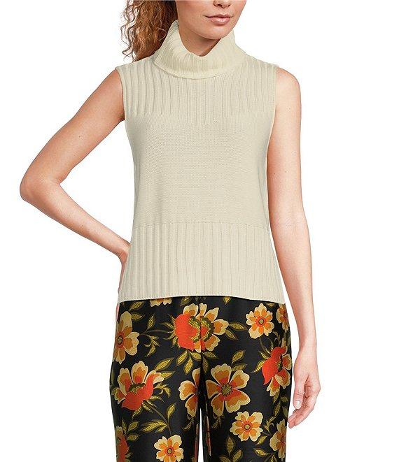 Chelsea & Violet Rosie Turtleneck Sleeveless Wool Blend Sweater Tank Product Image