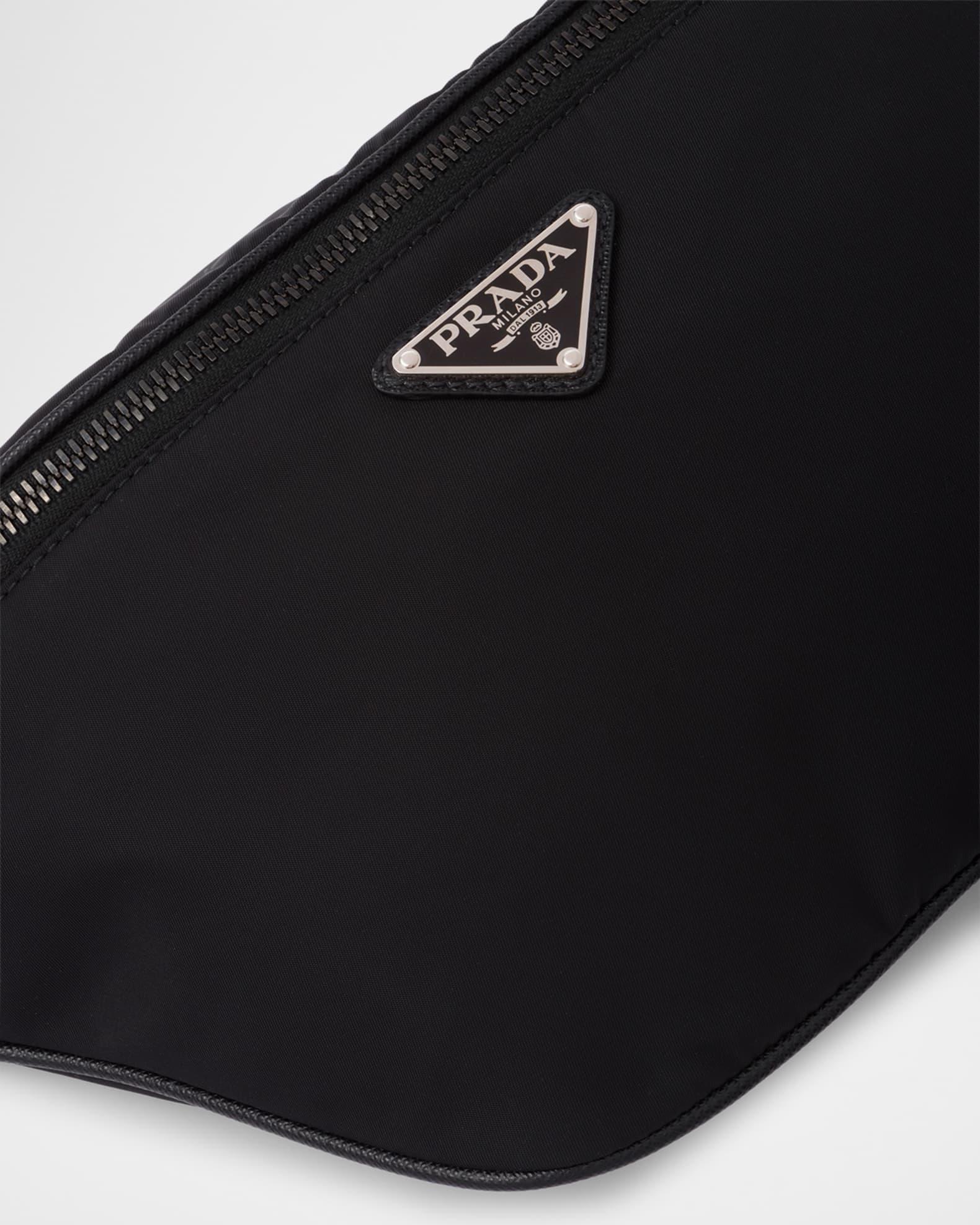 Men's Re-Nylon and Saffiano Leather Belt Bag Product Image