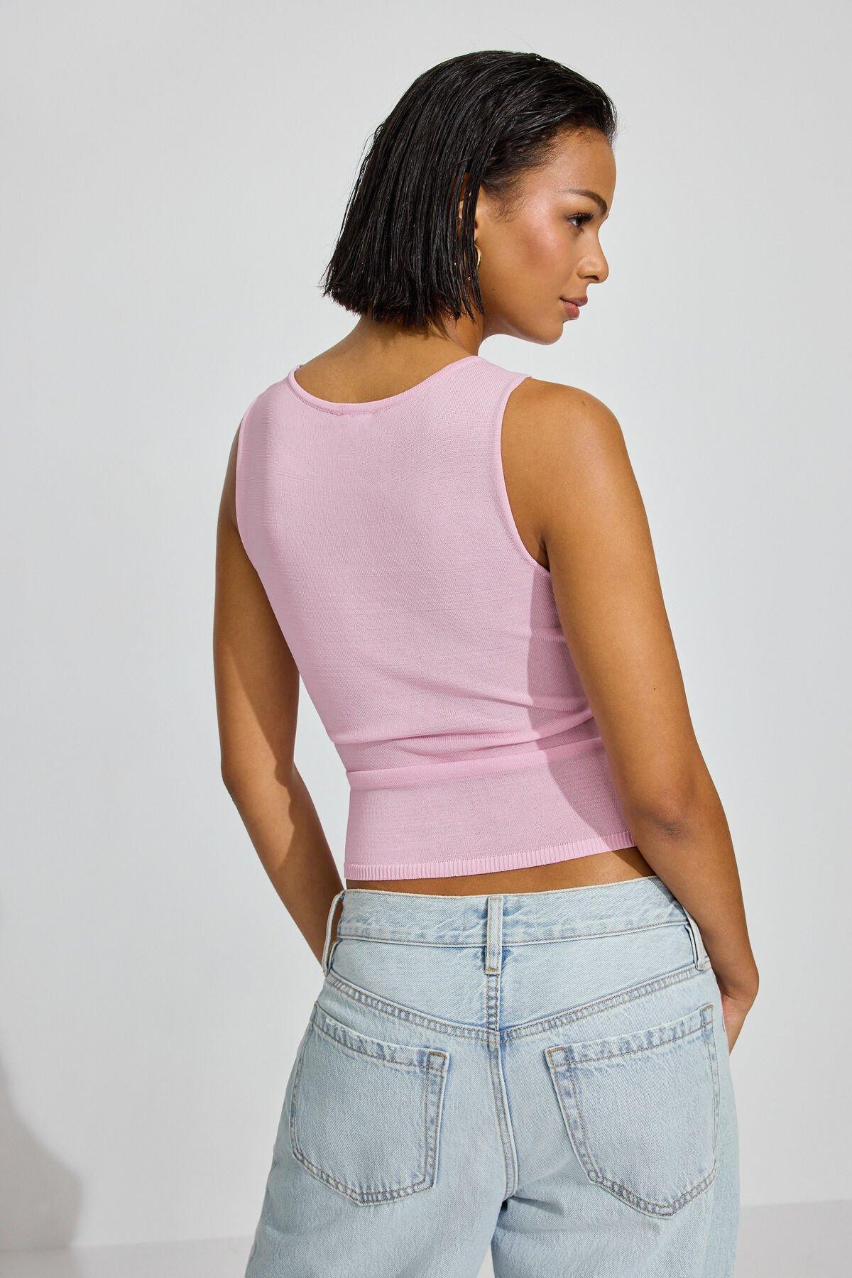 High Neck Cowl Top Product Image