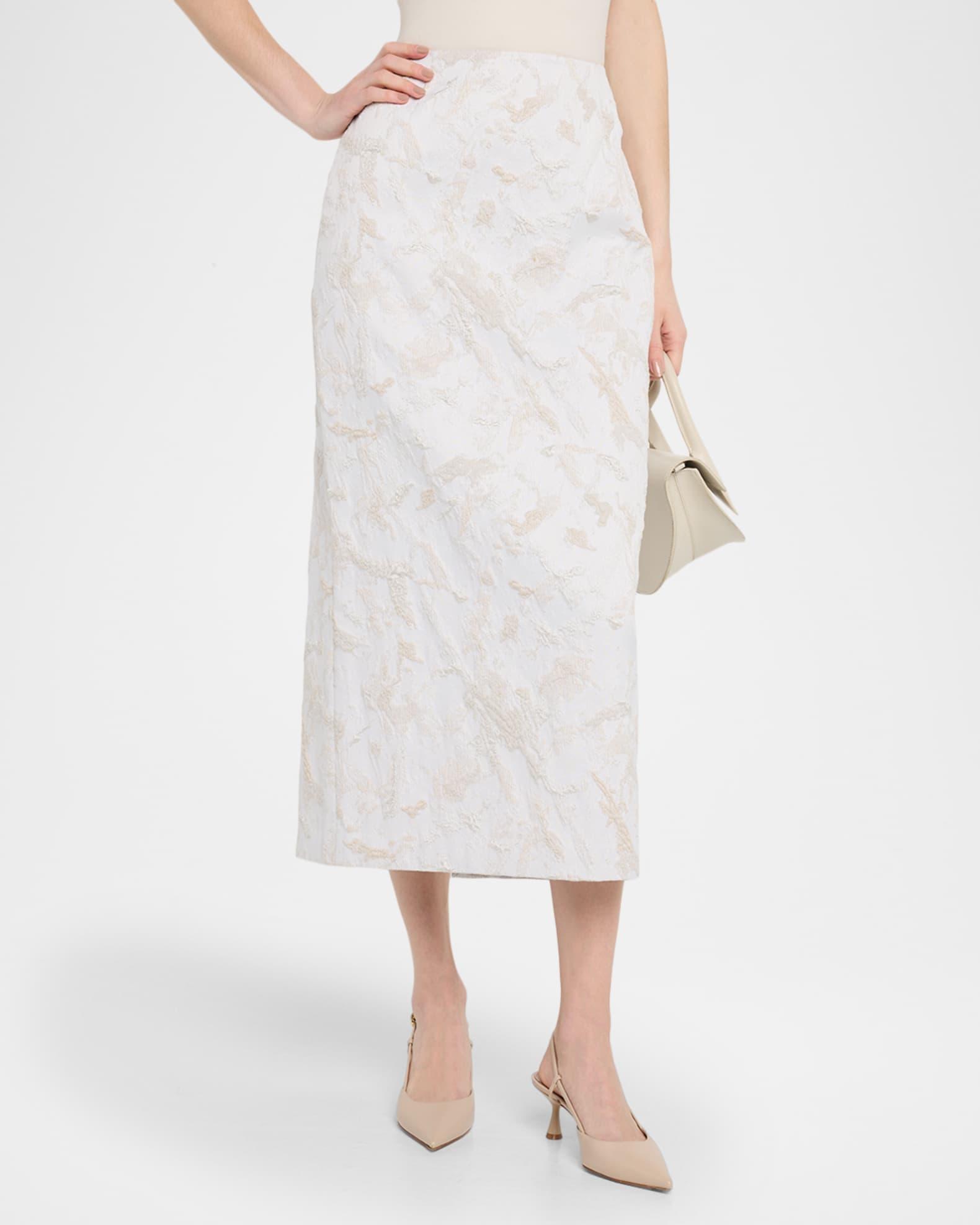 Straight Jacquard Midi Skirt Product Image