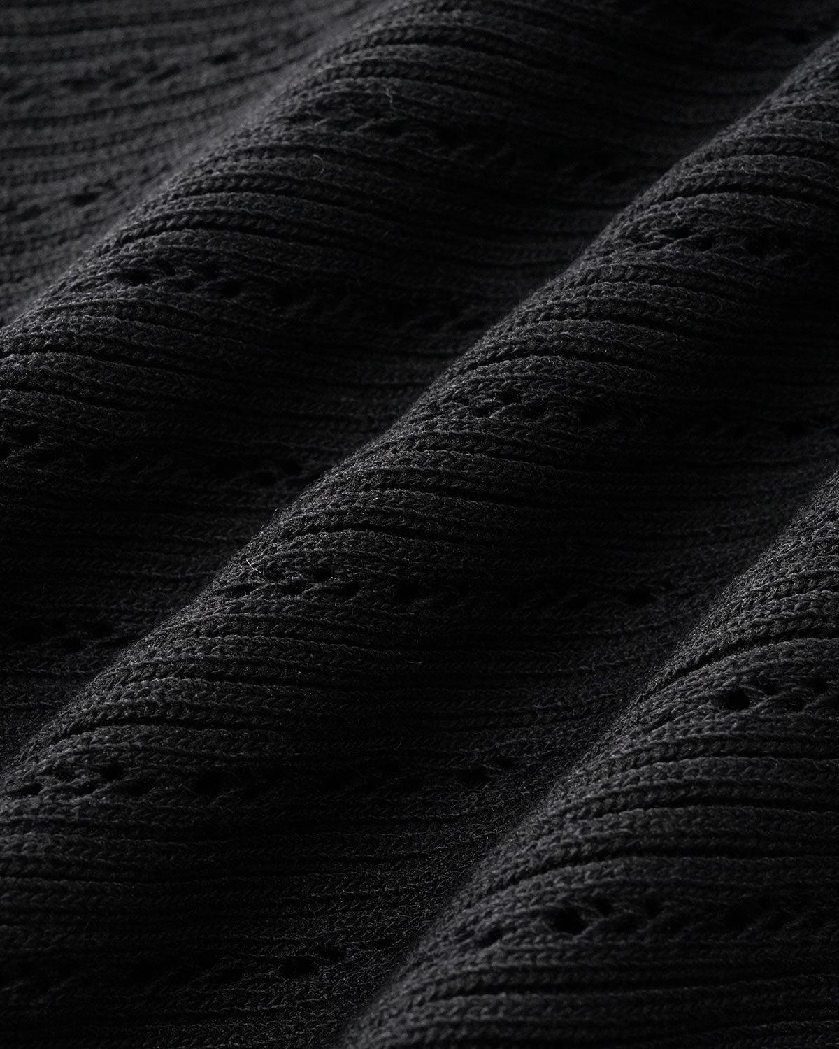 Black V Neck Bell Sleeve Knit Cardigan Product Image