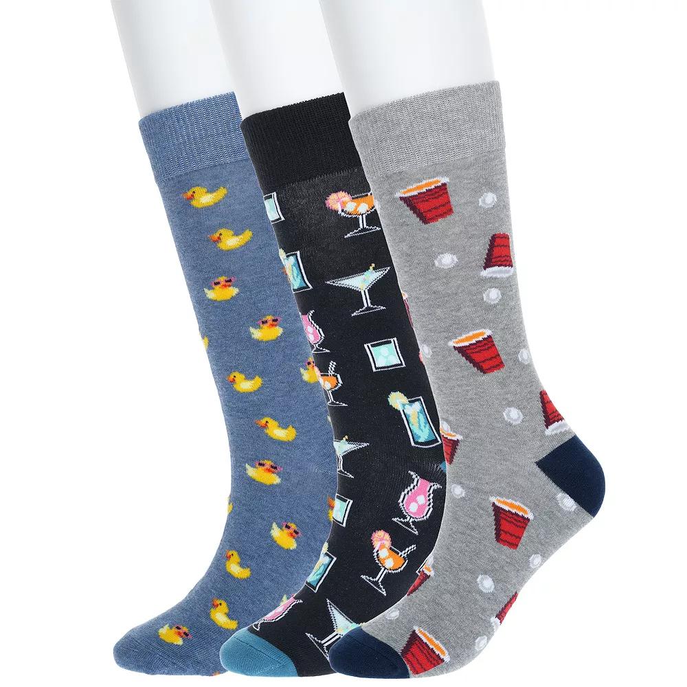 Men's Sonoma Goods For Life® 3-pack Mixed Novelty Socks, County Fair Product Image