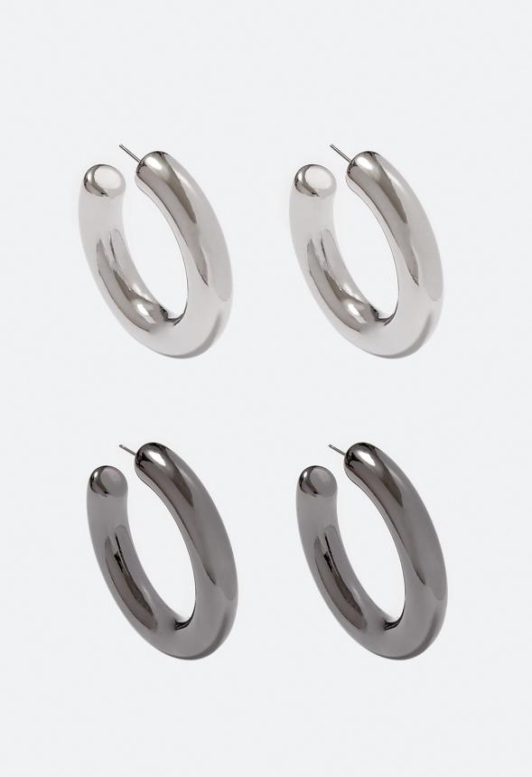 JustFab Margaux Platform Loafer Pump Womens Black/ White Size 8.5 Product Image