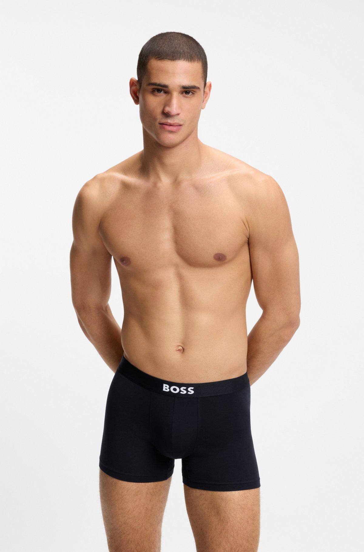 Three-pack of boxer briefs in stretch cotton Product Image